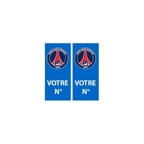 PSG Paris Foot numéro choix autocollant plaque