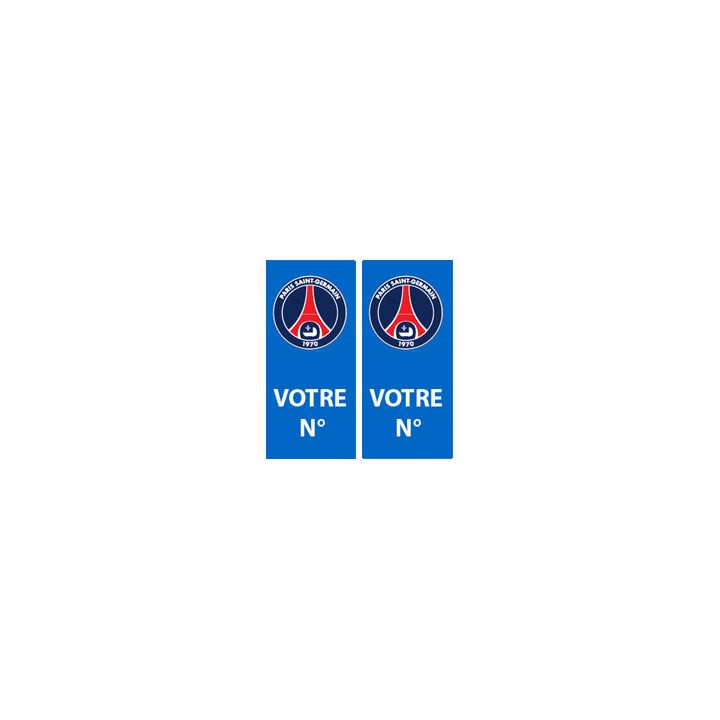 PSG Paris Foot numéro choix autocollant plaque
