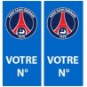 PSG Paris Foot numéro choix autocollant plaque