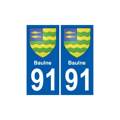 91 Breuillet blason autocollant plaque stickers ville