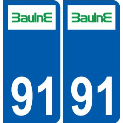 91 Breuillet logotipo de la etiqueta engomada de la placa de pegatinas de la ciudad