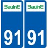 91 Breuillet logo sticker plate stickers city