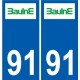 91 Breuillet logotipo de la etiqueta engomada de la placa de pegatinas de la ciudad