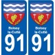 91 Breuillet wappen aufkleber typenschild aufkleber stadt