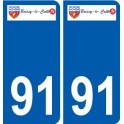 91 Breuillet logo adesivo piastra adesivi città