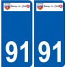 91 Breuillet logo sticker plate stickers city