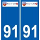 91 Boissy-le-Cutté logo sticker plate stickers city