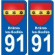91 Breuillet blason autocollant plaque stickers ville