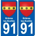 91 Breuillet blason autocollant plaque stickers ville