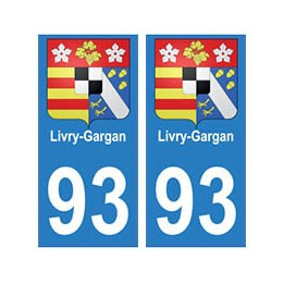 93 Livry-Gargan blason autocollant plaque stickers ville