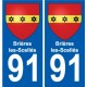 91 Breuillet blason autocollant plaque stickers ville