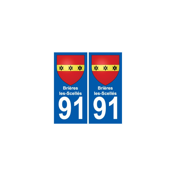 91 Breuillet coat of arms sticker plate stickers city