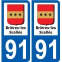 91 Breuillet logo adesivo piastra adesivi città