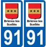 91 Breuillet logo autocollant plaque stickers ville