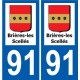91 Breuillet logo adesivo piastra adesivi città