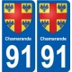 91 Breuillet stemma adesivo piastra adesivi città
