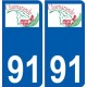 91 Breuillet logo adesivo piastra adesivi città