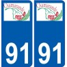 91 Breuillet logo sticker plate stickers city