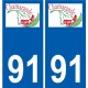 91 Breuillet logo adesivo piastra adesivi città