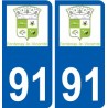 91 Breuillet logo sticker plate stickers city