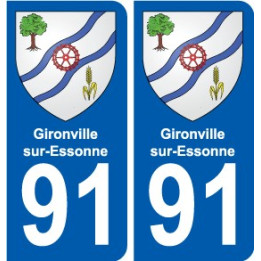 91 Breuillet coat of arms sticker plate stickers city