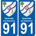 91 Breuillet blason autocollant plaque stickers ville