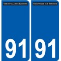 91 Breuillet logo autocollant plaque stickers ville