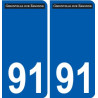 91 Breuillet logo adesivo piastra adesivi città