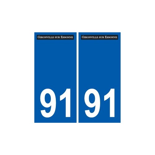 91 Breuillet logo sticker plate stickers city