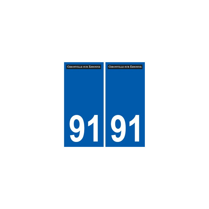 91 Breuillet logo sticker plate stickers city