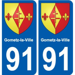 91 Breuillet escudo de armas de la etiqueta engomada de la placa de pegatinas de la ciudad