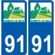 91 Breuillet logo adesivo piastra adesivi città