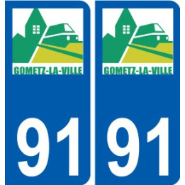 91 Breuillet logotipo de la etiqueta engomada de la placa de pegatinas de la ciudad