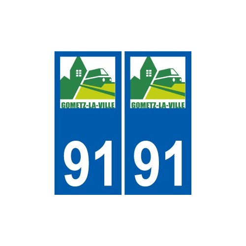 91 Breuillet logotipo de la etiqueta engomada de la placa de pegatinas de la ciudad