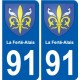 91 Breuillet blason autocollant plaque stickers ville