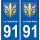 91 Breuillet escudo de armas de la etiqueta engomada de la placa de pegatinas de la ciudad