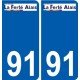 91 Breuillet logo autocollant plaque stickers ville