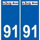 91 Breuillet logo sticker plate stickers city