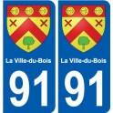 91 Breuillet coat of arms sticker plate stickers city