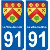 91 Breuillet coat of arms sticker plate stickers city