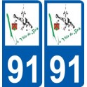 91 Breuillet logo autocollant plaque stickers ville