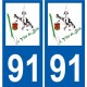 91 Breuillet logo aufkleber typenschild aufkleber stadt