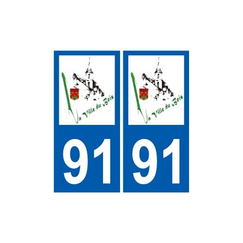 91 Breuillet logo sticker plate stickers city