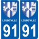 91 Breuillet blason autocollant plaque stickers ville