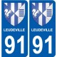 91 Breuillet coat of arms sticker plate stickers city