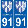 91 Breuillet coat of arms sticker plate stickers city