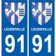 91 Breuillet coat of arms sticker plate stickers city