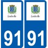91 Breuillet logo sticker plate stickers city