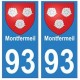 93 Montfermeil blason autocollant plaque stickers ville