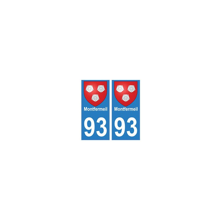 93 Montfermeil blason autocollant plaque stickers ville